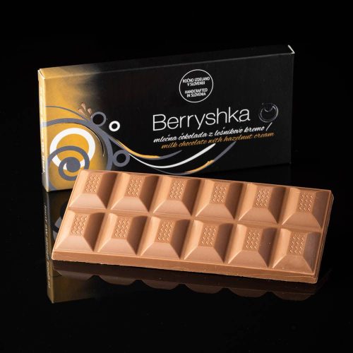 BERRYSHKA_čokoladnica_MLEČNA-ČOKOLADA-LEŠNIKOVA-KREMA_120g TABLICA